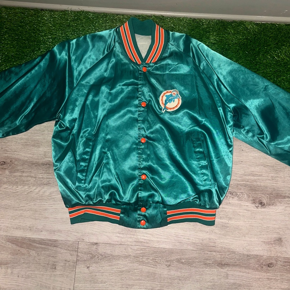 VINTAGE MIAMI DOLPHINS BOMBER JACKET Small-Medium